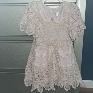 Toddler Girl Dollcake Pink Lace Dress Size 3